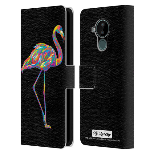 P.D. Moreno Animals Flamingo Leather Book Wallet Case Cover For Nokia C30