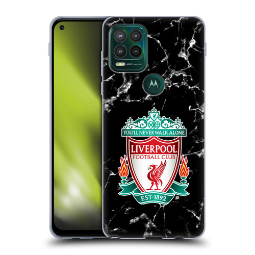 Liverpool Football Club Marble Black Crest Soft Gel Case for Motorola Moto G Stylus 5G 2021