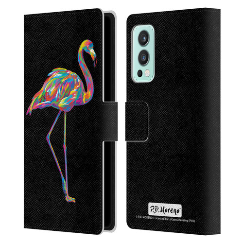 P.D. Moreno Animals Flamingo Leather Book Wallet Case Cover For OnePlus Nord 2 5G