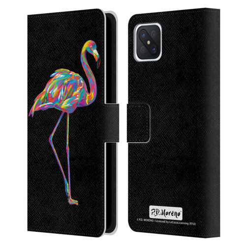 P.D. Moreno Animals Flamingo Leather Book Wallet Case Cover For OPPO Reno4 Z 5G