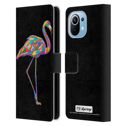 P.D. Moreno Animals Flamingo Leather Book Wallet Case Cover For Xiaomi Mi 11
