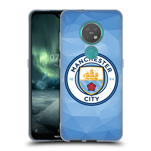 Manchester City Man City FC Badge Geometric Blue Full Colour Soft Gel Case for Nokia 6.2 / 7.2