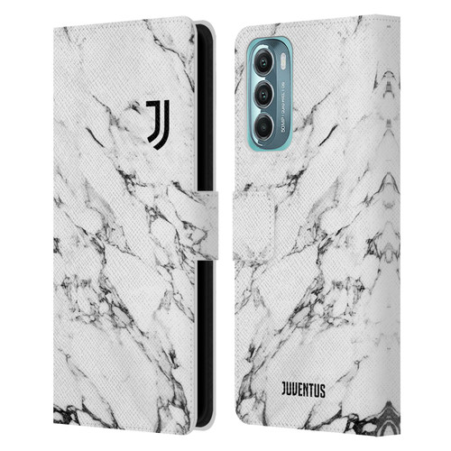 Juventus Football Club Marble White Leather Book Wallet Case Cover For Motorola Moto G Stylus 5G (2022)