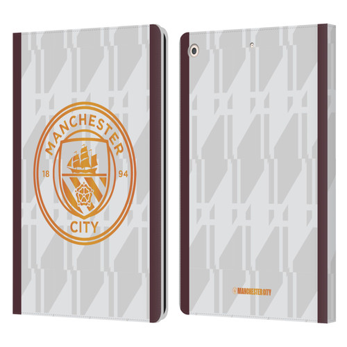 Manchester City Man City FC 2023/24 Badge Kit Away Leather Book Wallet Case Cover For Apple iPad 10.2 2019/2020/2021