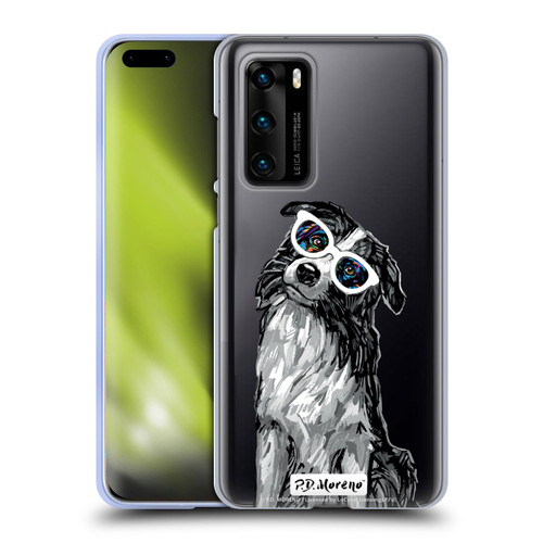 P.D. Moreno Black And White Dogs Border Collie Soft Gel Case for Huawei P40 5G