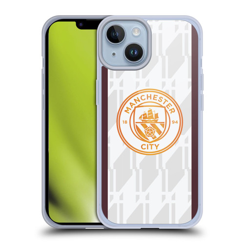 Manchester City Man City FC 2023/24 Badge Kit Away Soft Gel Case for Apple iPhone 14