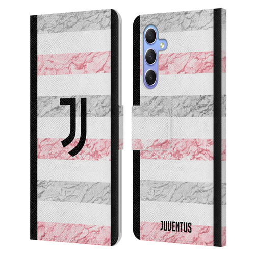 Juventus Football Club 2023/24 Match Kit Away Leather Book Wallet Case Cover For Samsung Galaxy A34 5G