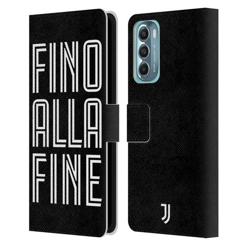 Juventus Football Club Type Fino Alla Fine Black Leather Book Wallet Case Cover For Motorola Moto G Stylus 5G (2022)