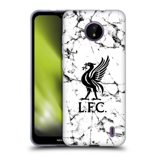 Liverpool Football Club Marble Black Liver Bird Soft Gel Case for Nokia C10 / C20