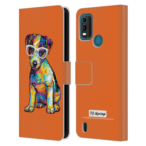 P.D. Moreno Dogs Jack Russell Leather Book Wallet Case Cover For Nokia G11 Plus