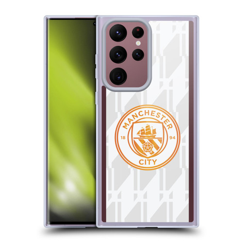 Manchester City Man City FC 2023/24 Badge Kit Away Soft Gel Case for Samsung Galaxy S22 Ultra 5G