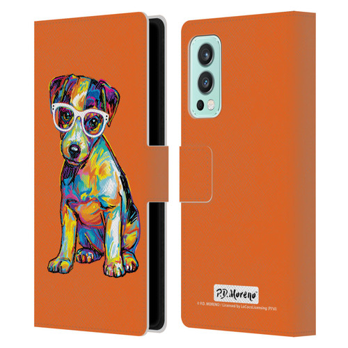 P.D. Moreno Dogs Jack Russell Leather Book Wallet Case Cover For OnePlus Nord 2 5G
