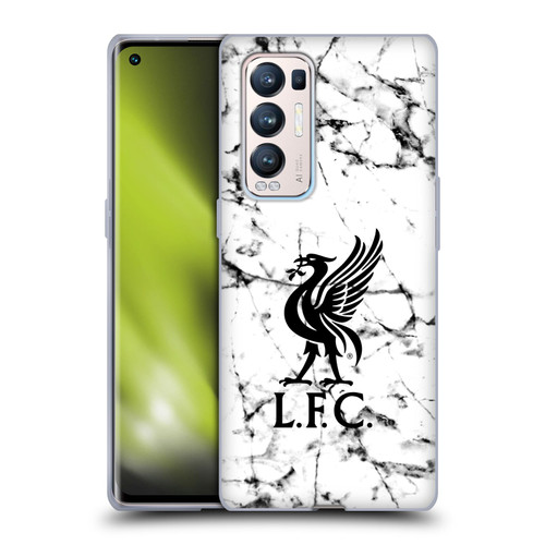 Liverpool Football Club Marble Black Liver Bird Soft Gel Case for OPPO Find X3 Neo / Reno5 Pro+ 5G