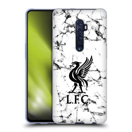 Liverpool Football Club Marble Black Liver Bird Soft Gel Case for OPPO Reno 2