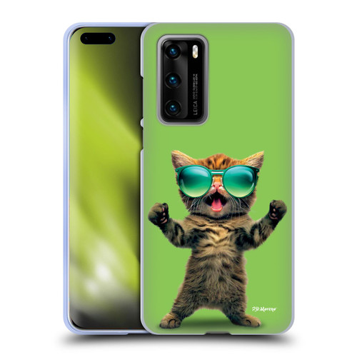 P.D. Moreno Furry Fun Artwork Cat Sunglasses Soft Gel Case for Huawei P40 5G