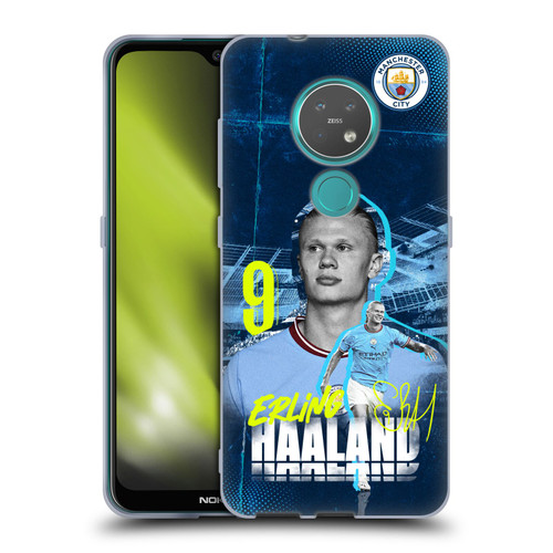 Manchester City Man City FC 2022/23 First Team Erling Haaland Soft Gel Case for Nokia 6.2 / 7.2
