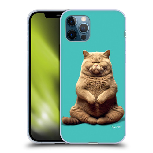 P.D. Moreno Furry Fun Artwork Sitting Cat Soft Gel Case for Apple iPhone 12 / iPhone 12 Pro