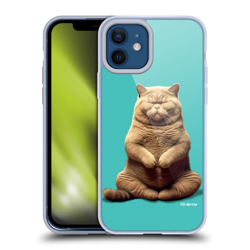 P.D. Moreno Furry Fun Artwork Sitting Cat Soft Gel Case for Apple iPhone 12 / iPhone 12 Pro