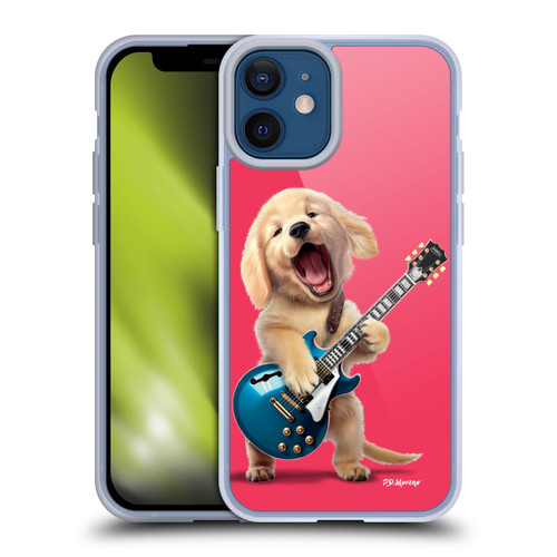 P.D. Moreno Furry Fun Artwork Golden Retriever Playing Guitar Soft Gel Case for Apple iPhone 12 Mini