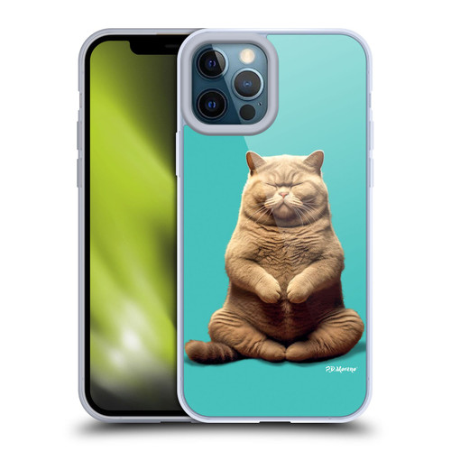 P.D. Moreno Furry Fun Artwork Sitting Cat Soft Gel Case for Apple iPhone 12 Pro Max