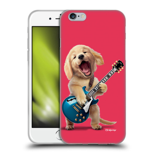 P.D. Moreno Furry Fun Artwork Golden Retriever Playing Guitar Soft Gel Case for Apple iPhone 6 / iPhone 6s