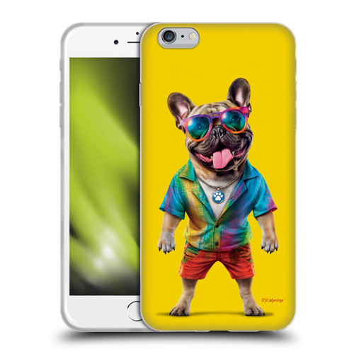 P.D. Moreno Furry Fun Artwork French Bulldog Tie Die Soft Gel Case for Apple iPhone 6 Plus / iPhone 6s Plus