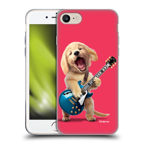 P.D. Moreno Furry Fun Artwork Golden Retriever Playing Guitar Soft Gel Case for Apple iPhone 7 / 8 / SE 2020 & 2022