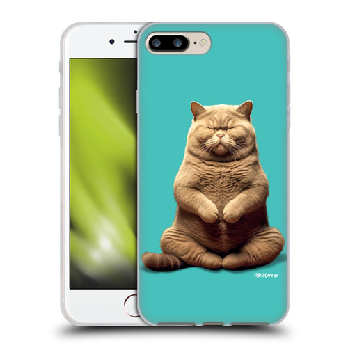 P.D. Moreno Furry Fun Artwork Sitting Cat Soft Gel Case for Apple iPhone 7 Plus / iPhone 8 Plus