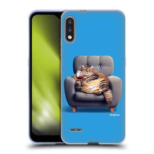 P.D. Moreno Furry Fun Artwork Fat Cat Armchair Soft Gel Case for LG K22