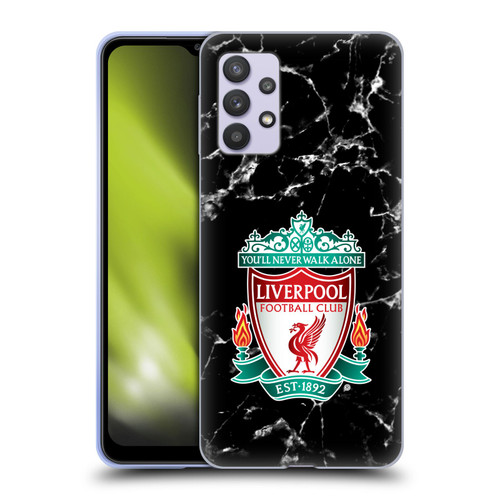 Liverpool Football Club Marble Black Crest Soft Gel Case for Samsung Galaxy A32 5G / M32 5G (2021)