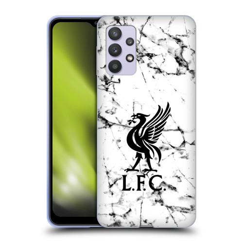 Liverpool Football Club Marble Black Liver Bird Soft Gel Case for Samsung Galaxy A32 5G / M32 5G (2021)