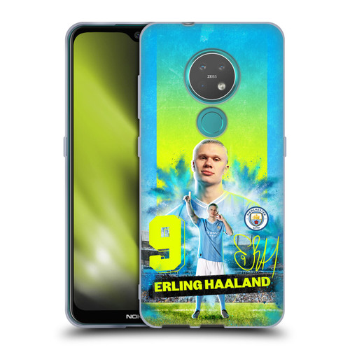 Manchester City Man City FC 2023/24 First Team Erling Haaland Soft Gel Case for Nokia 6.2 / 7.2