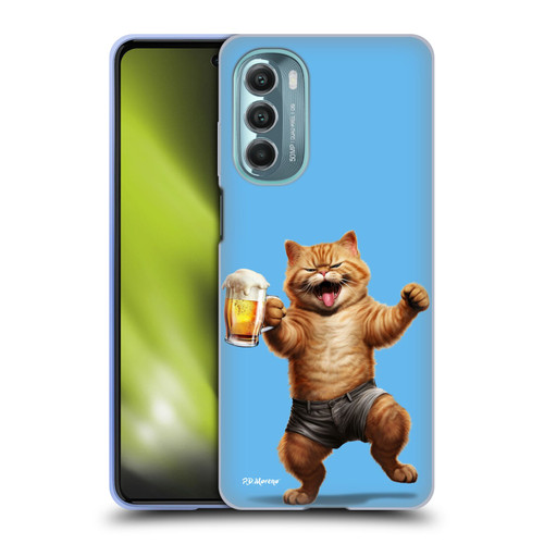 P.D. Moreno Furry Fun Artwork Cat Beer Soft Gel Case for Motorola Moto G Stylus 5G (2022)