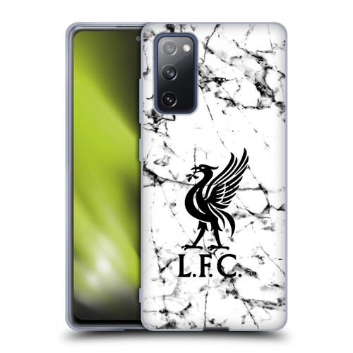 Liverpool Football Club Marble Black Liver Bird Soft Gel Case for Samsung Galaxy S20 FE / 5G