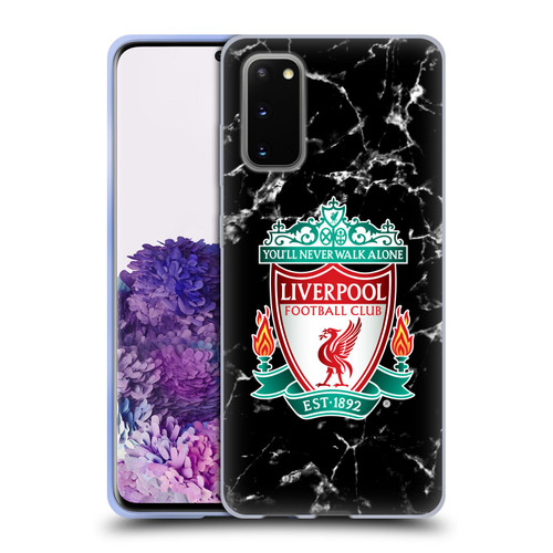 Liverpool Football Club Marble Black Crest Soft Gel Case for Samsung Galaxy S20 / S20 5G