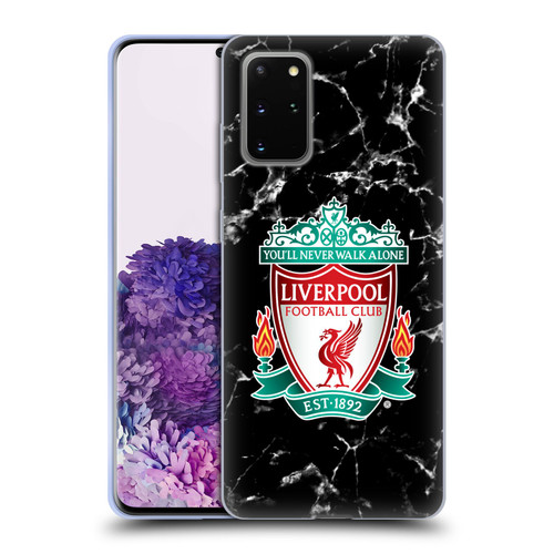 Liverpool Football Club Marble Black Crest Soft Gel Case for Samsung Galaxy S20+ / S20+ 5G