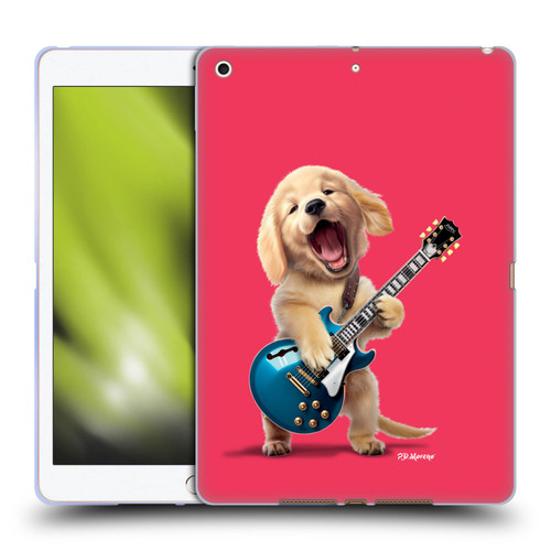 P.D. Moreno Furry Fun Artwork Golden Retriever Playing Guitar Soft Gel Case for Apple iPad 10.2 2019/2020/2021