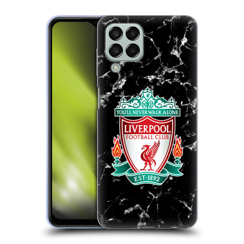 Liverpool Football Club Marble Black Crest Soft Gel Case for Samsung Galaxy M33 (2022)