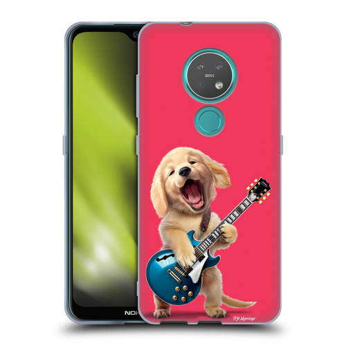 P.D. Moreno Furry Fun Artwork Golden Retriever Playing Guitar Soft Gel Case for Nokia 6.2 / 7.2