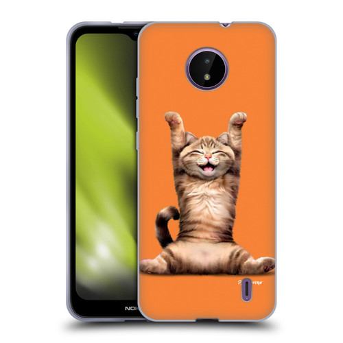 P.D. Moreno Furry Fun Artwork Happy Cat Soft Gel Case for Nokia C10 / C20