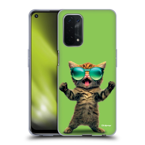 P.D. Moreno Furry Fun Artwork Cat Sunglasses Soft Gel Case for OPPO A54 5G