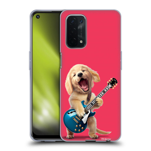 P.D. Moreno Furry Fun Artwork Golden Retriever Playing Guitar Soft Gel Case for OPPO A54 5G