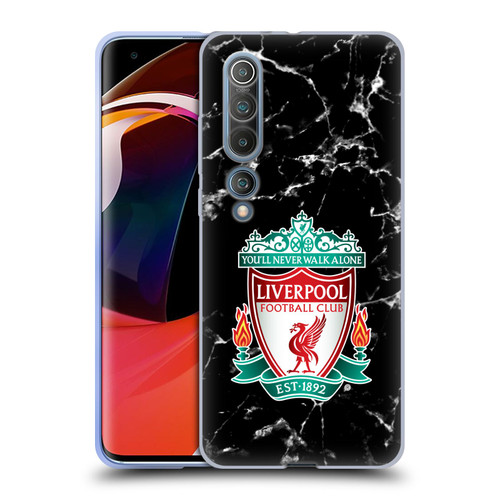 Liverpool Football Club Marble Black Crest Soft Gel Case for Xiaomi Mi 10 5G / Mi 10 Pro 5G