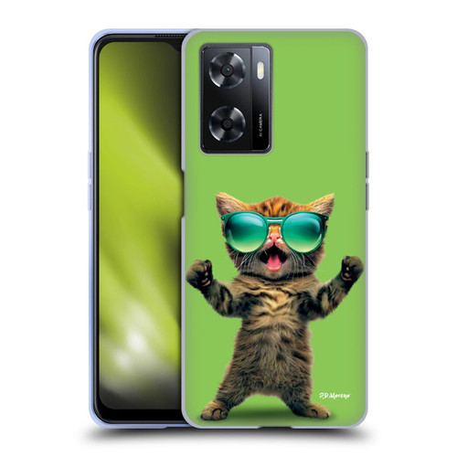 P.D. Moreno Furry Fun Artwork Cat Sunglasses Soft Gel Case for OPPO A57s