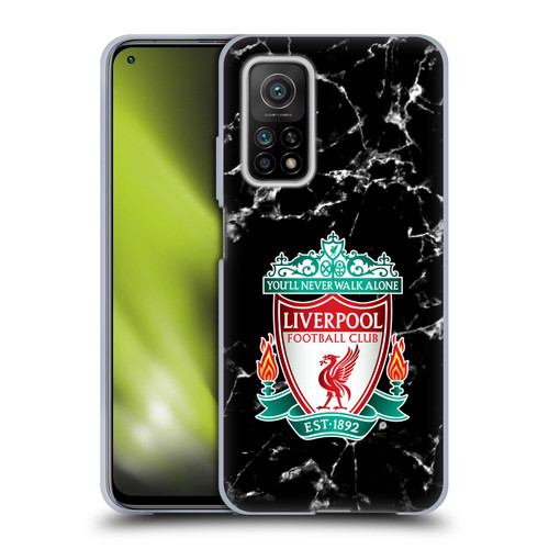 Liverpool Football Club Marble Black Crest Soft Gel Case for Xiaomi Mi 10T 5G