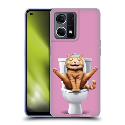 P.D. Moreno Furry Fun Artwork Cat WC Soft Gel Case for OPPO Reno8 4G