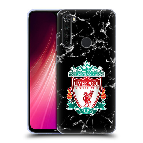 Liverpool Football Club Marble Black Crest Soft Gel Case for Xiaomi Redmi Note 8T
