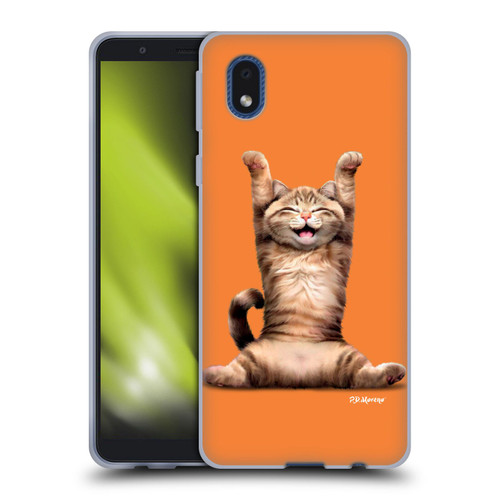 P.D. Moreno Furry Fun Artwork Happy Cat Soft Gel Case for Samsung Galaxy A01 Core (2020)