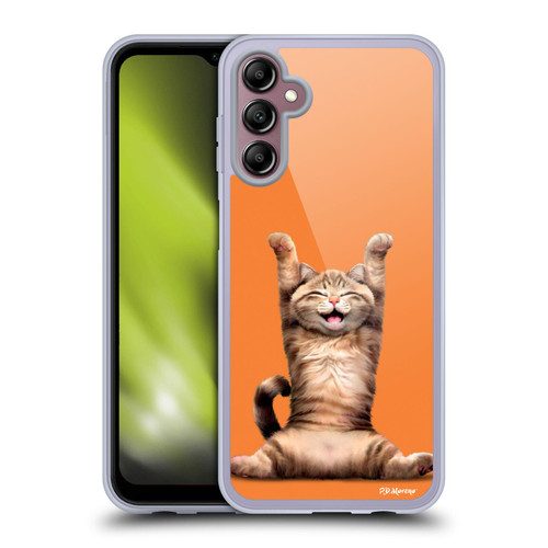 P.D. Moreno Furry Fun Artwork Happy Cat Soft Gel Case for Samsung Galaxy A14 5G