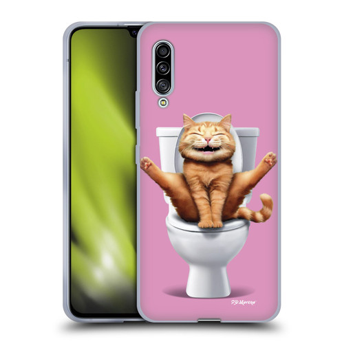 P.D. Moreno Furry Fun Artwork Cat WC Soft Gel Case for Samsung Galaxy A90 5G (2019)